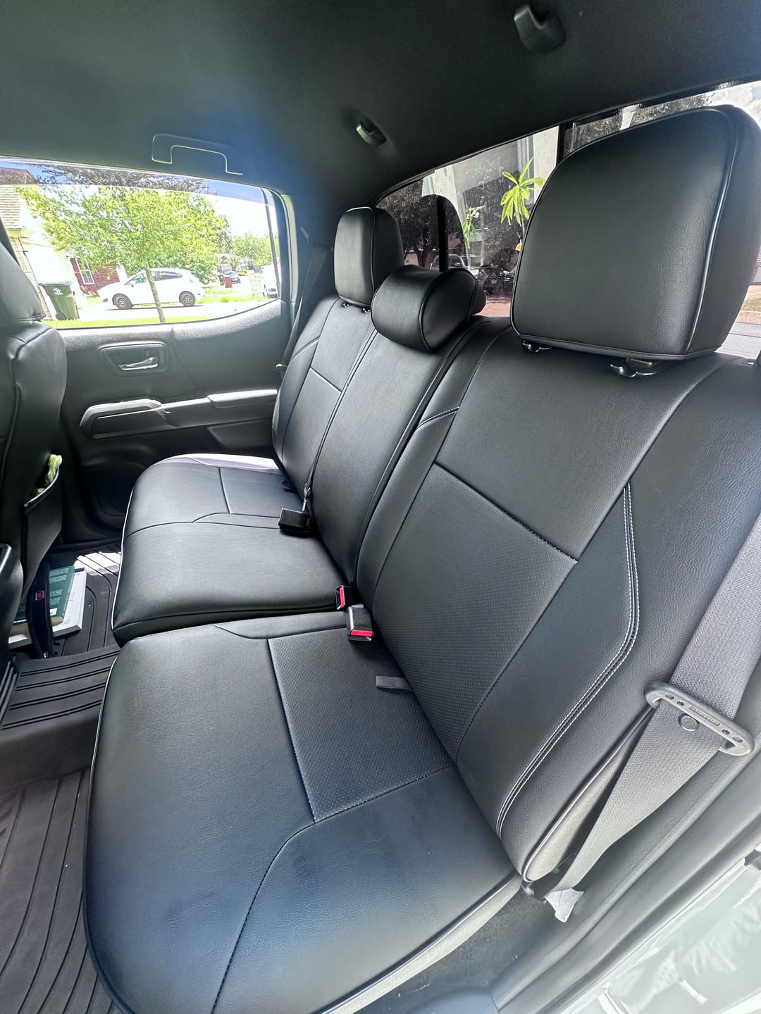 Customer photo review of 2016-23 Toyota Tacoma Custom Leather Seat Covers