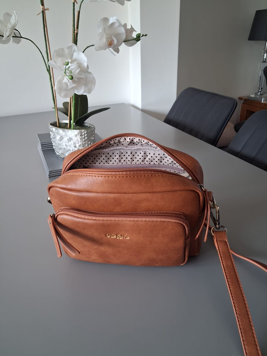 Customer photo review of Doyle Crossbody - Tan