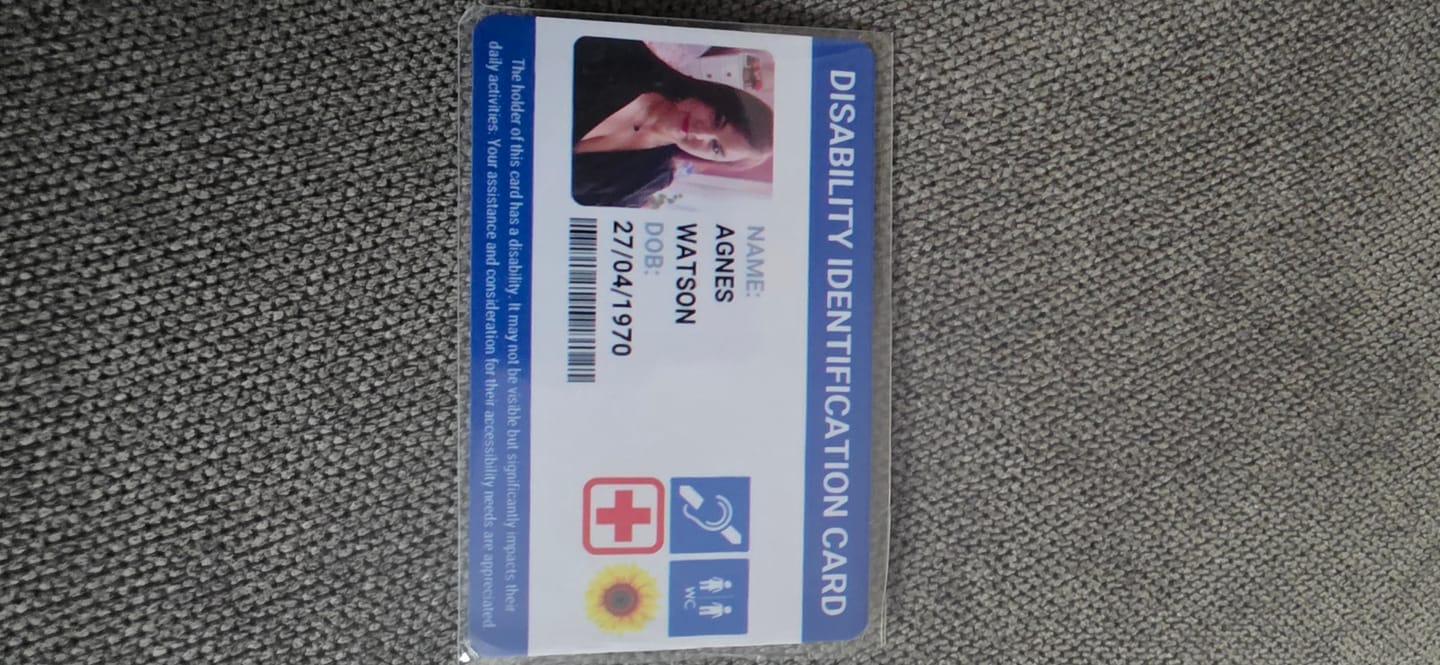 Customer photo review of Disability ID Card UK | Personalised | SIMPLECARD