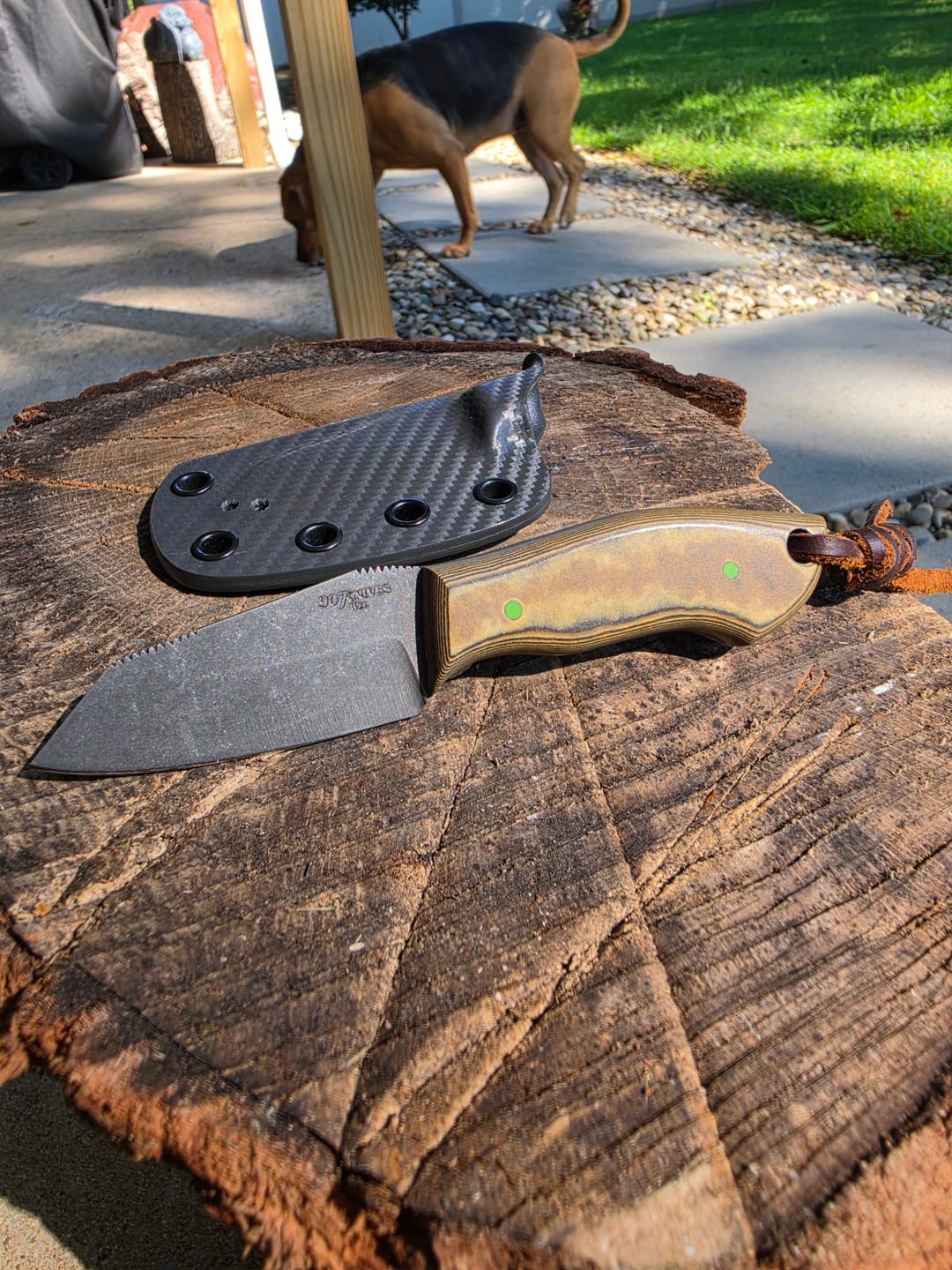 Customer photo review of 907Knives ADAK - Handmade Alaskan Fixed Blade, AEB-L, Richlite Handle - Made in USA (ADAK-3)