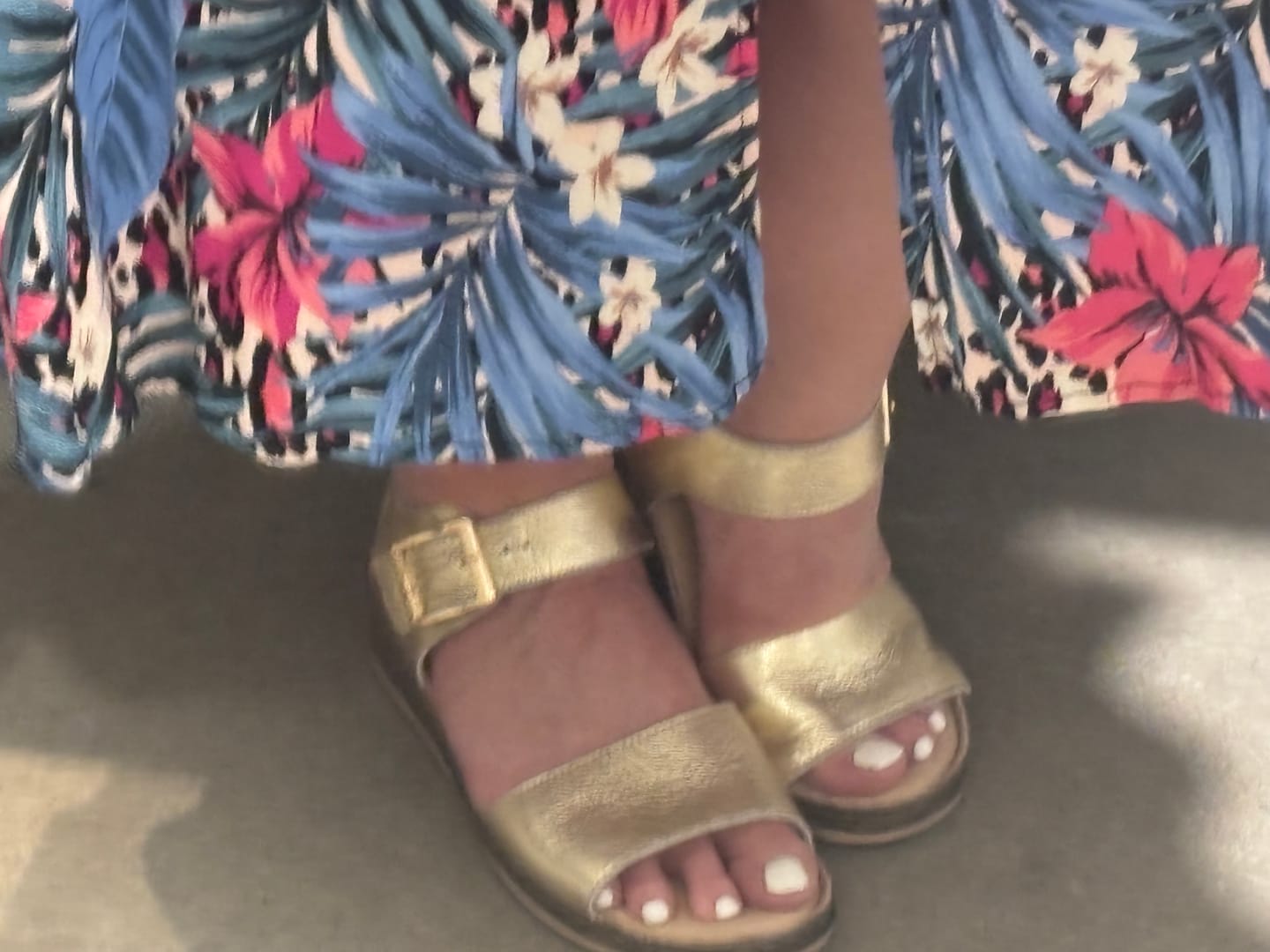 Customer photo review of Gold Ellie Sandals