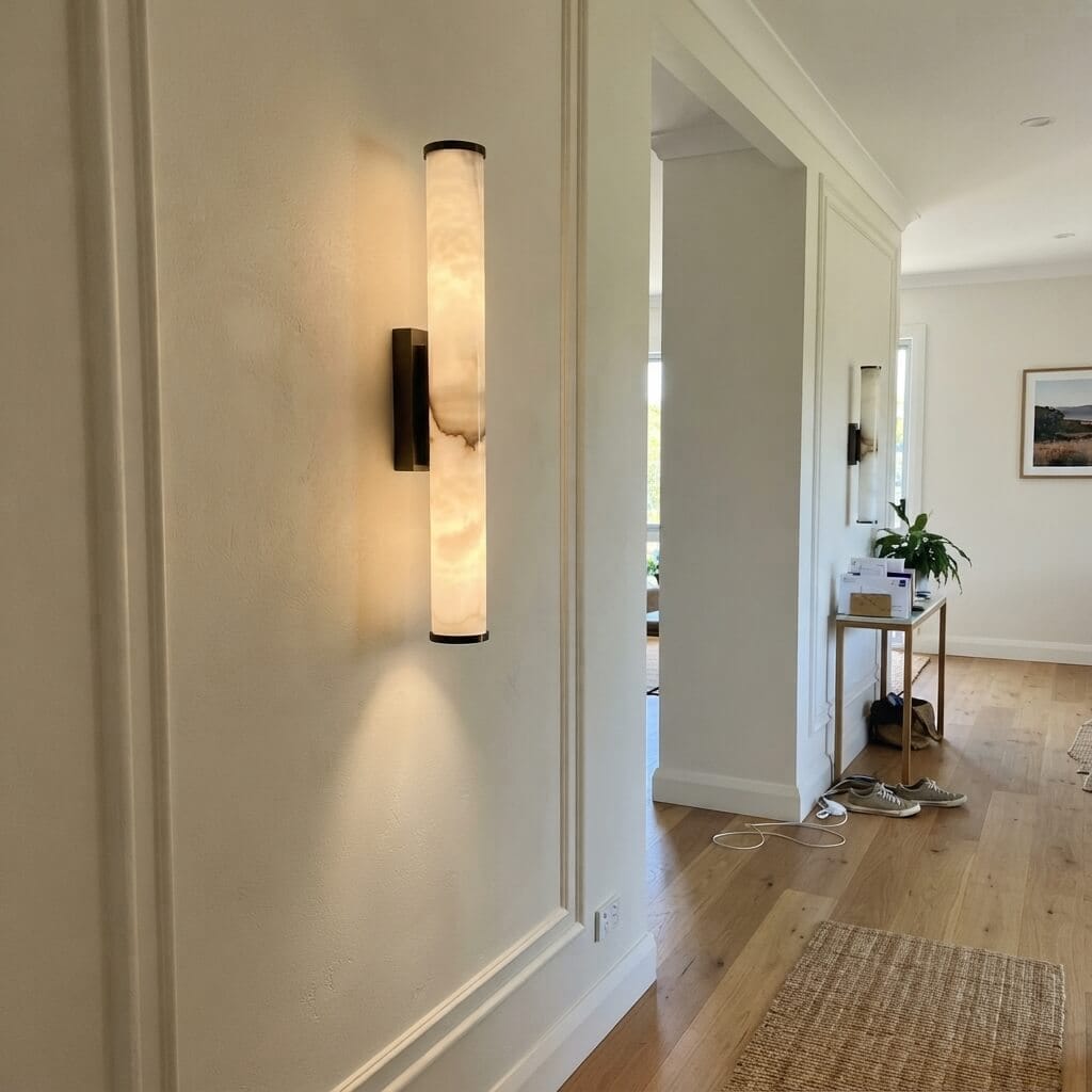 Customer photo review of Marble Wall Sconce