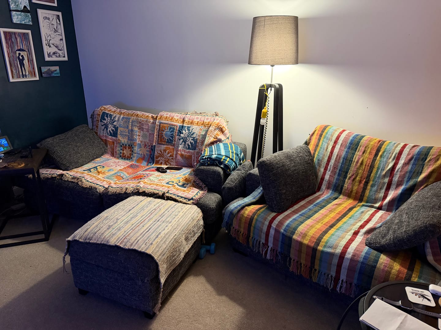 Customer photo review of Boho Tapestry Throw Blanket