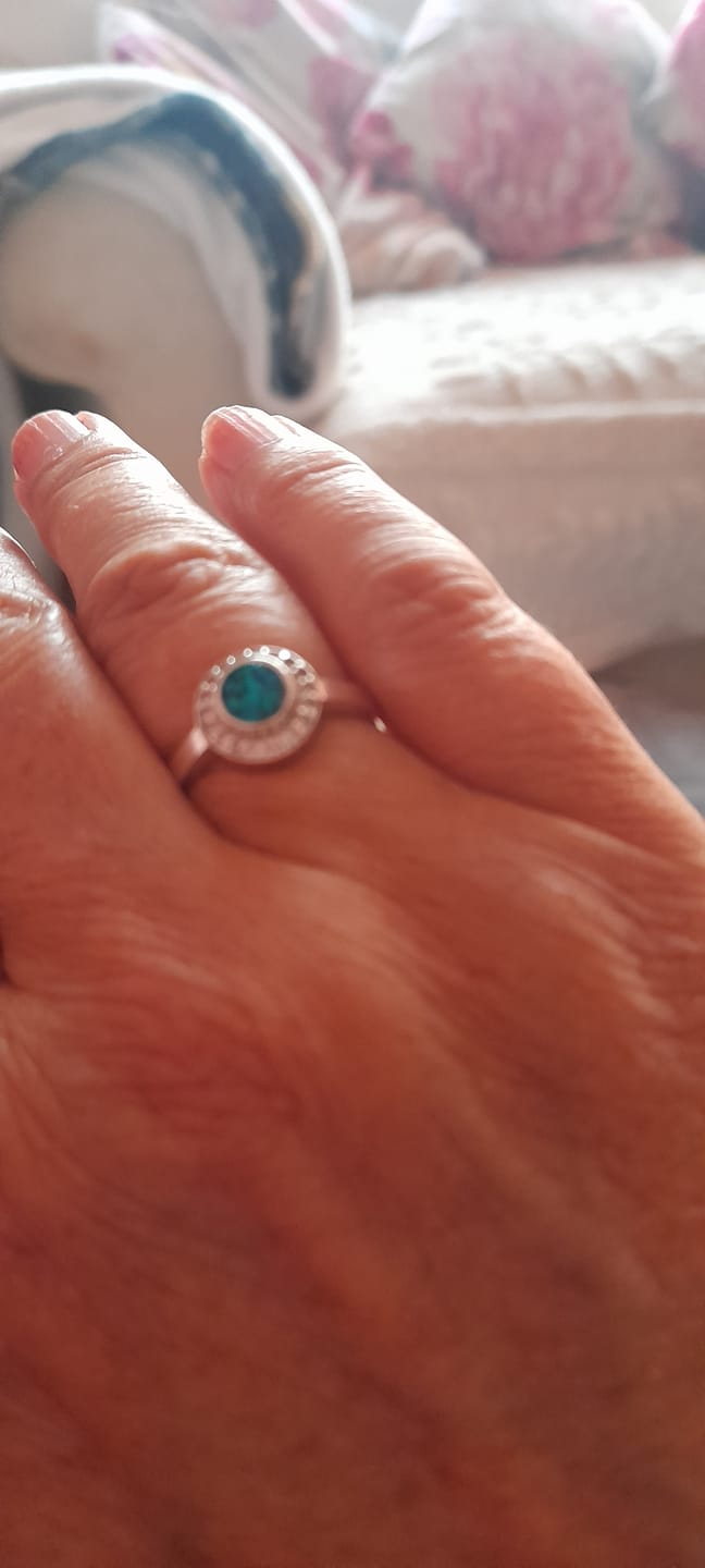 Customer photo review of Joan's Halo Ring