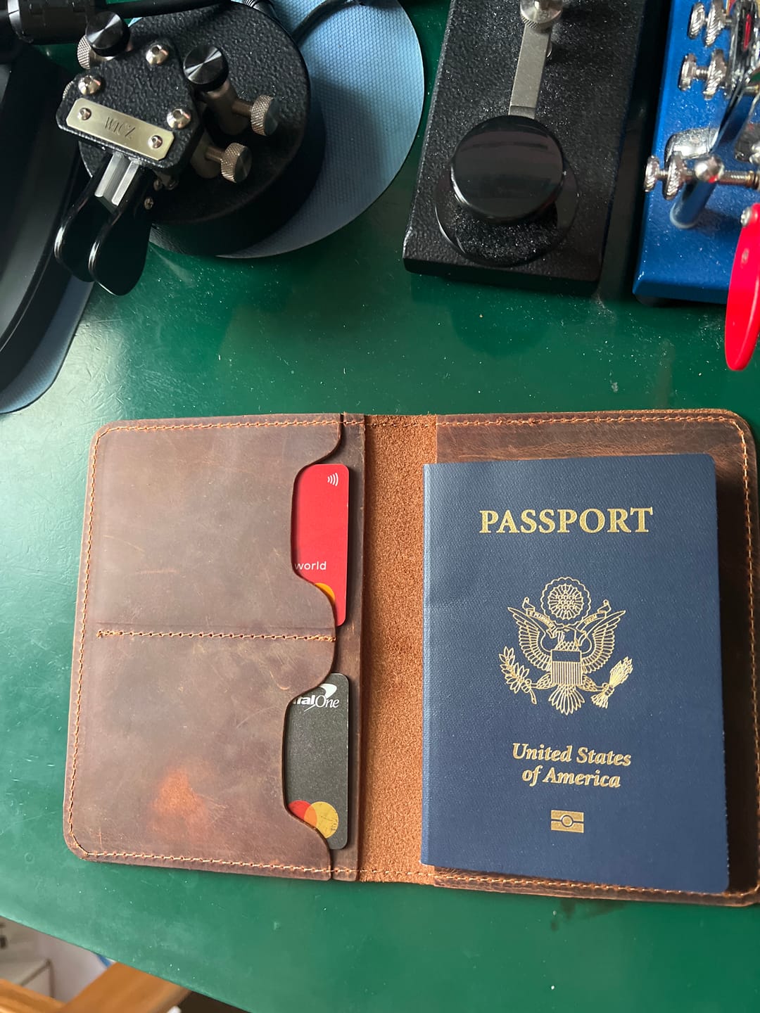 Customer photo review of Viaggio Leather Passport Wallet