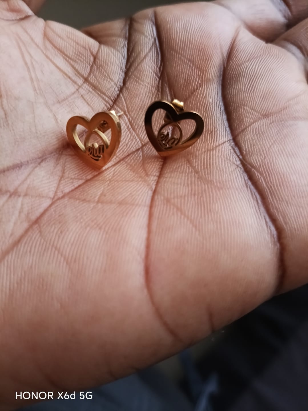 Customer photo review of Gold Thando Studs