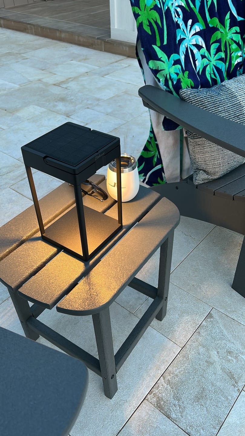 Customer photo review of Luxury Metal Solar Lantern