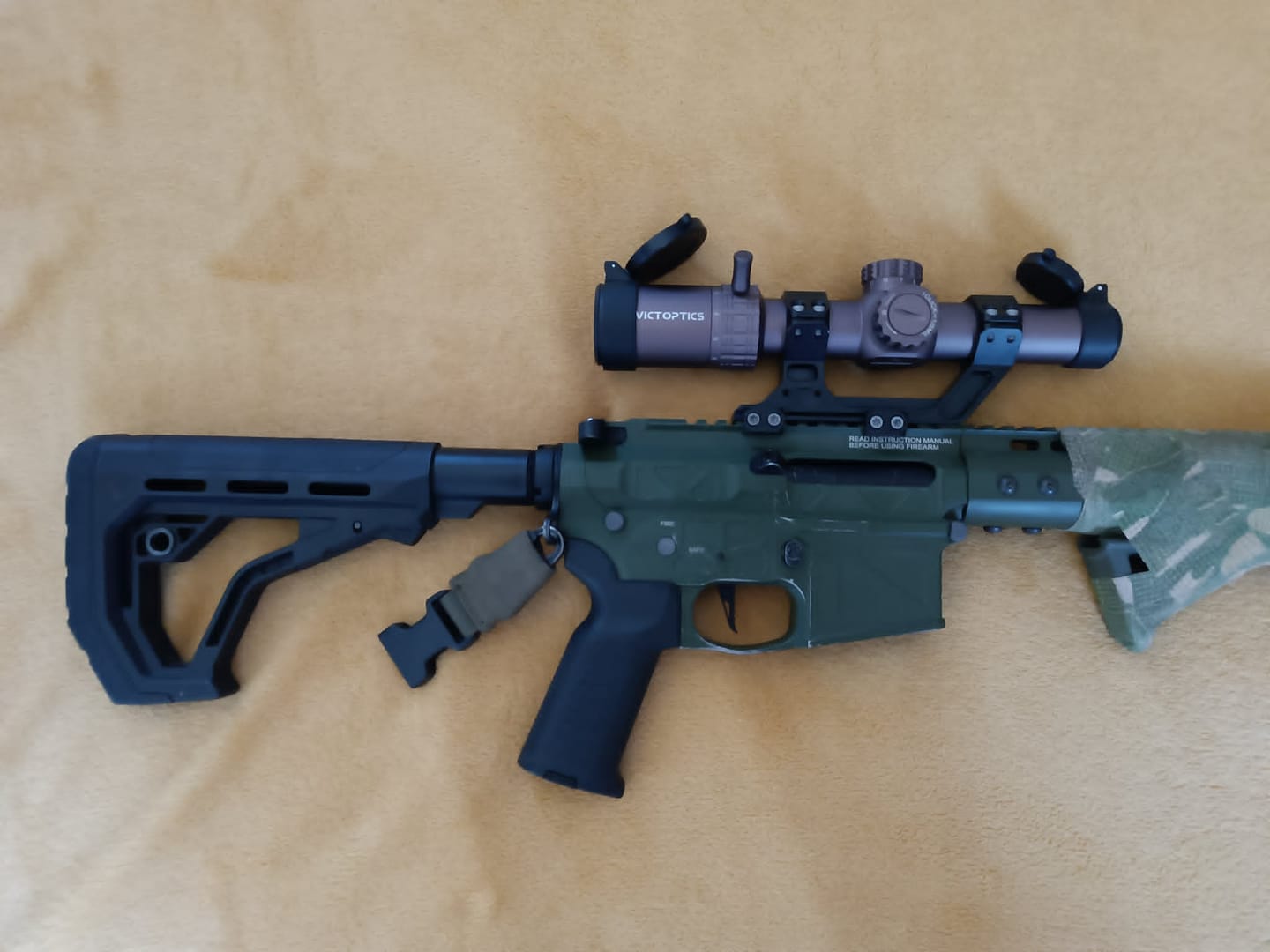 Customer photo review of S6 1-6×24 LPVO SFP | Coyote FDE | 1-Piece Extreme High Picatinny AR Mount Kit (OPSL123)