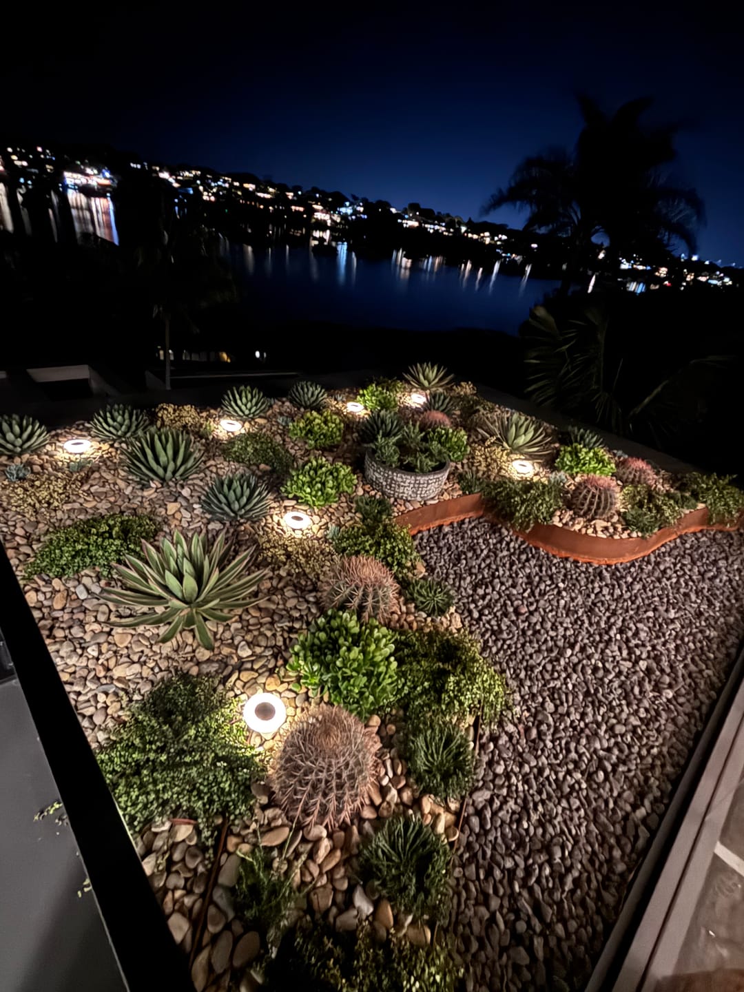 Customer photo review of GardenBrite™ Rust-Proof Solar Ground Light Pack