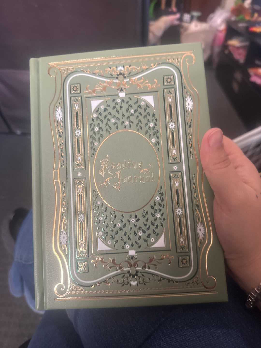 Customer photo review of Reading Journal - Sage