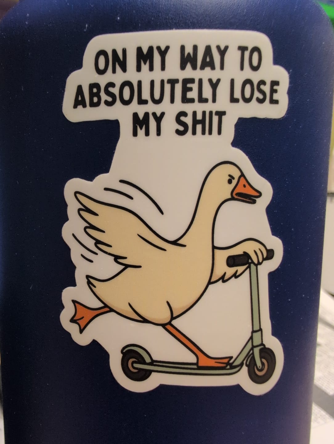 Customer photo review of On My Way To Lose My Shit Sticker