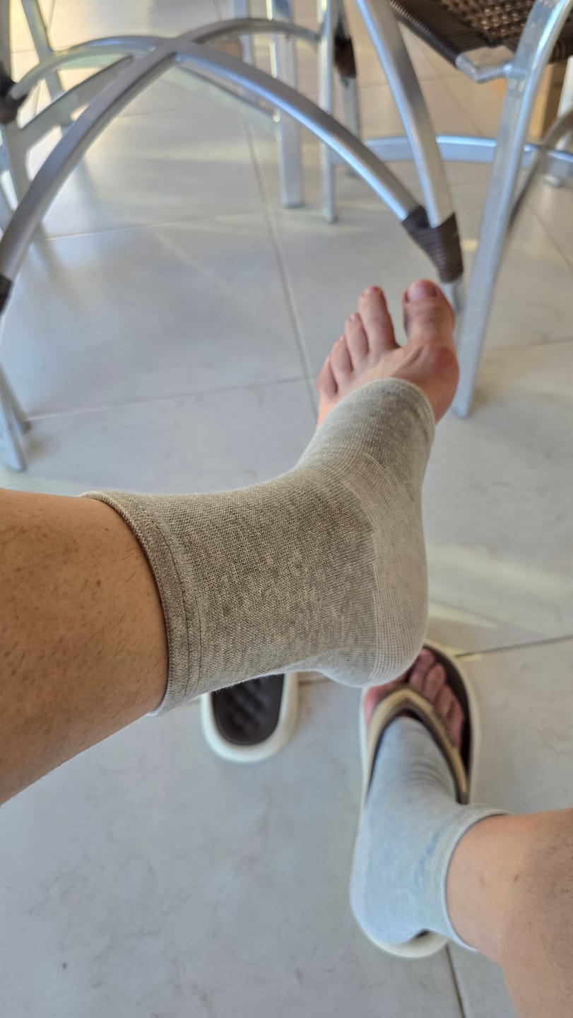 Customer photo review of Meias de bambu premium anti-fadiga