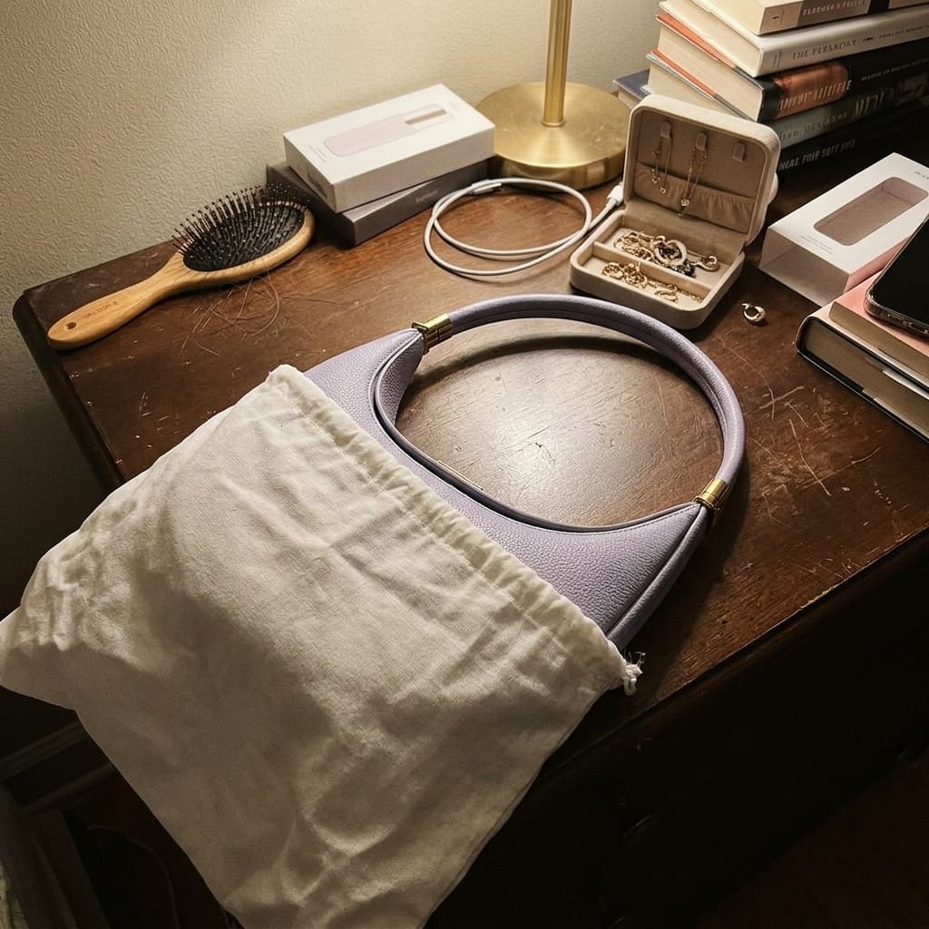Customer photo review of Celeste - Chic Crescent Bag