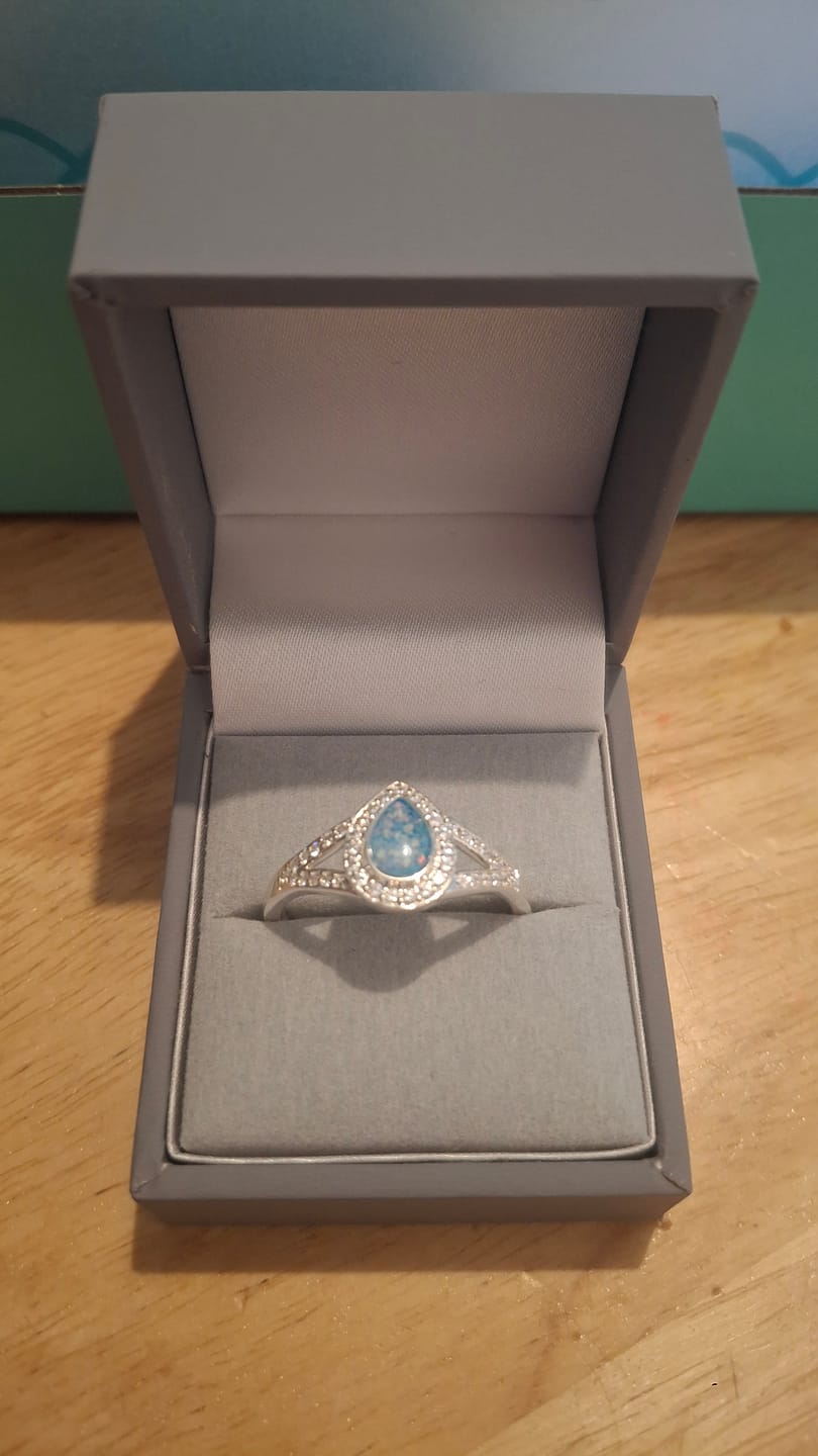 Customer photo review of Mary-Jane Tearstone CZ Ring