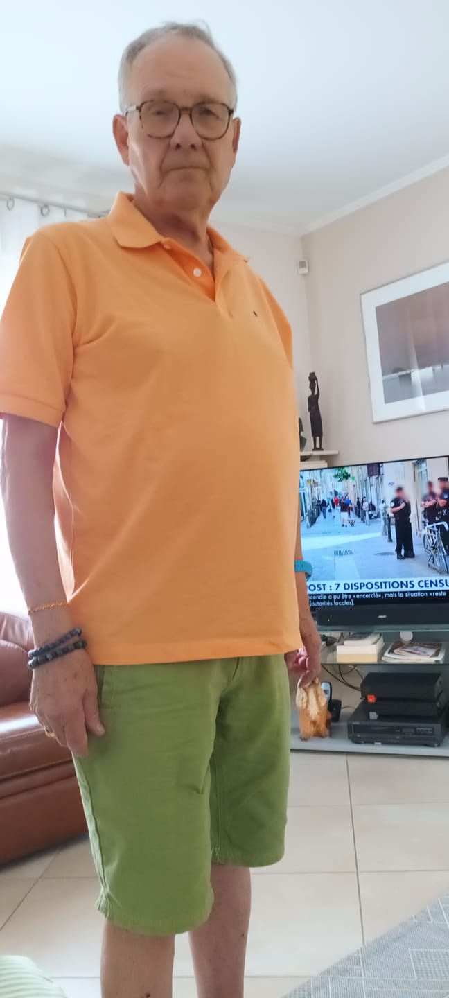 Customer photo review of Polo manches courtes en coton maille piquée Lucas orange tangerine