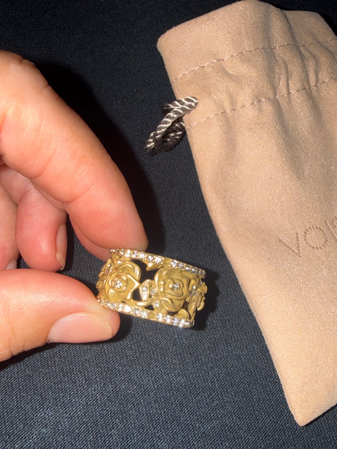 Customer photo review of Rose Relic Cuff Ring