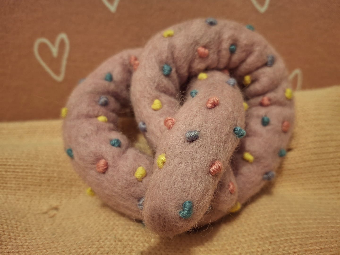 Customer photo review of Felt Soft Pastel Pretzel