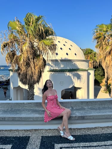Customer photo review of Mini Καρό φόρεμα