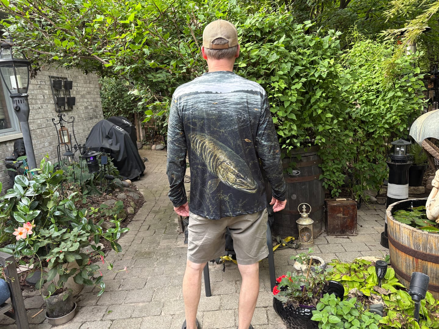 Customer photo review of Performance Fishing Long Sleeve - Weedline Phantom Musky - RM02