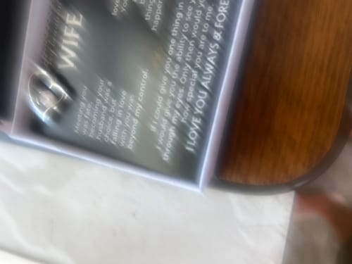 Customer photo review of To My Wife Forever Love Necklace – Romantic Gift from Husband with Heartfelt Message Card