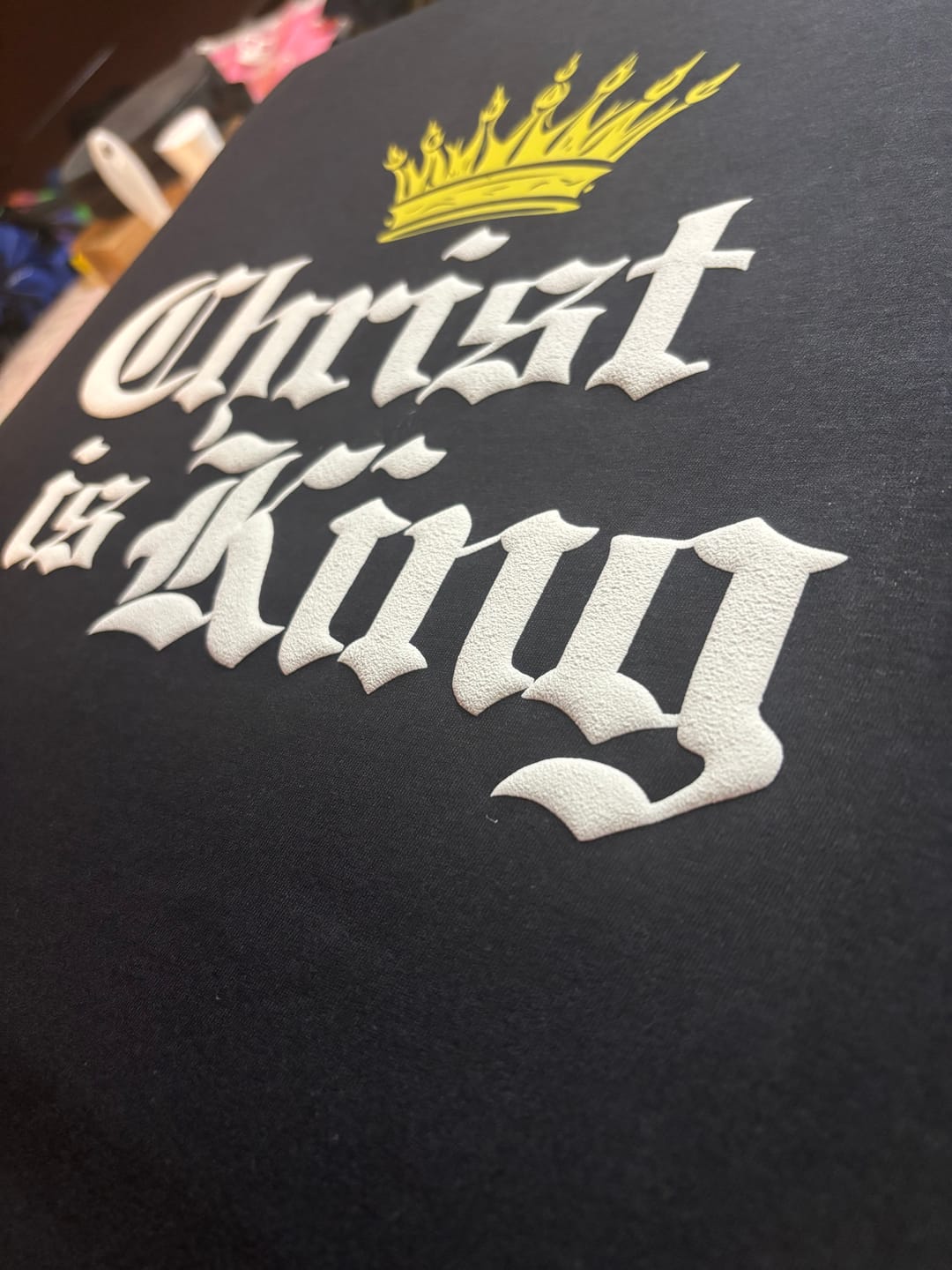 Customer photo review of Christ is King T-Shirt