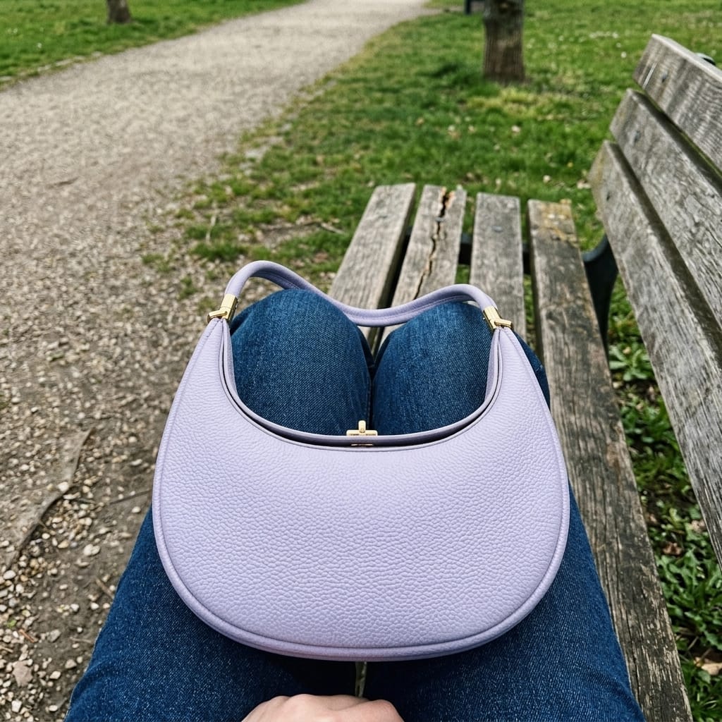 Customer photo review of Celeste - Chic Crescent Bag