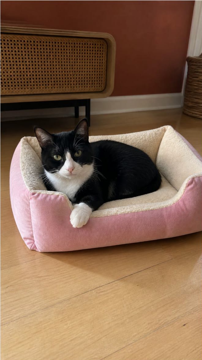 Customer photo review of Cozy Haven Pet House & Bed