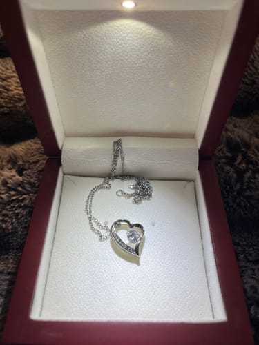 Customer photo review of To My Wife Forever Love Necklace – Romantic Gift from Husband with Heartfelt Message Card
