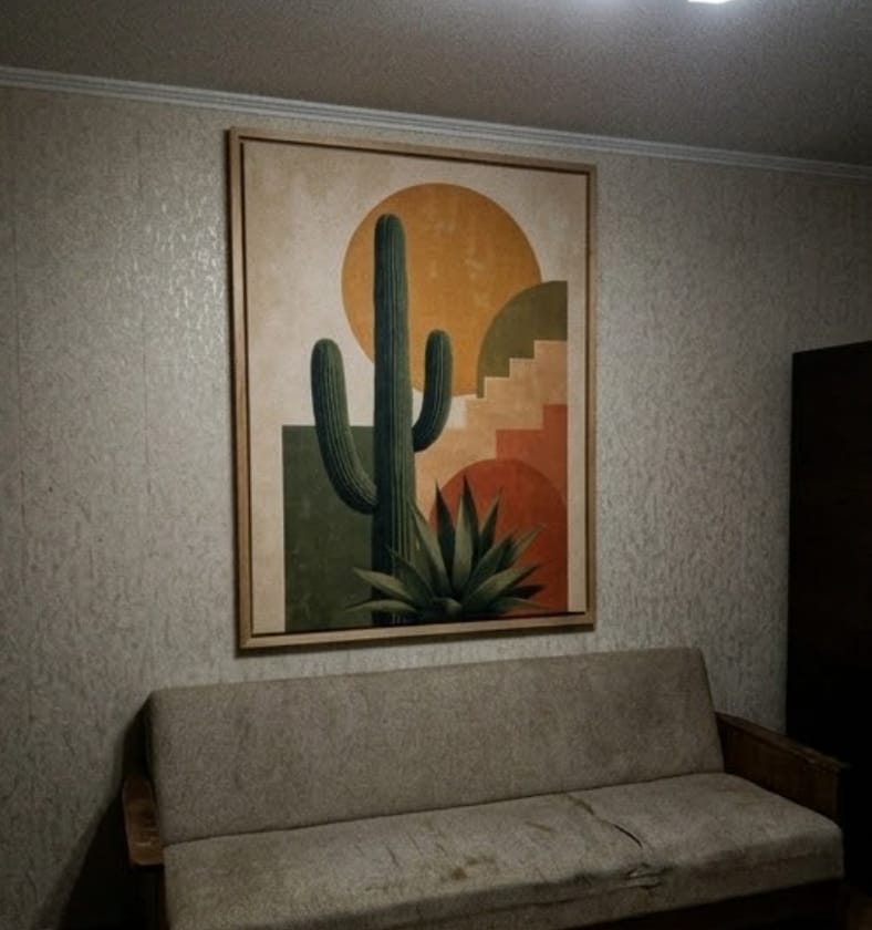 Customer photo review of Southwestern Cactus Canvas Wall Art