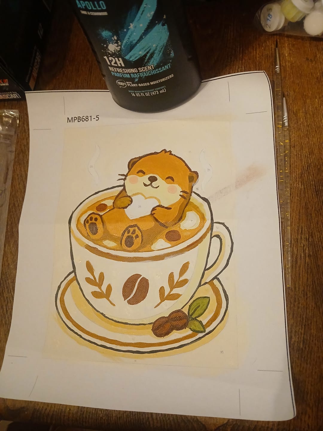 Customer photo review of 6 Mini Paintings - Animals in Cups Set