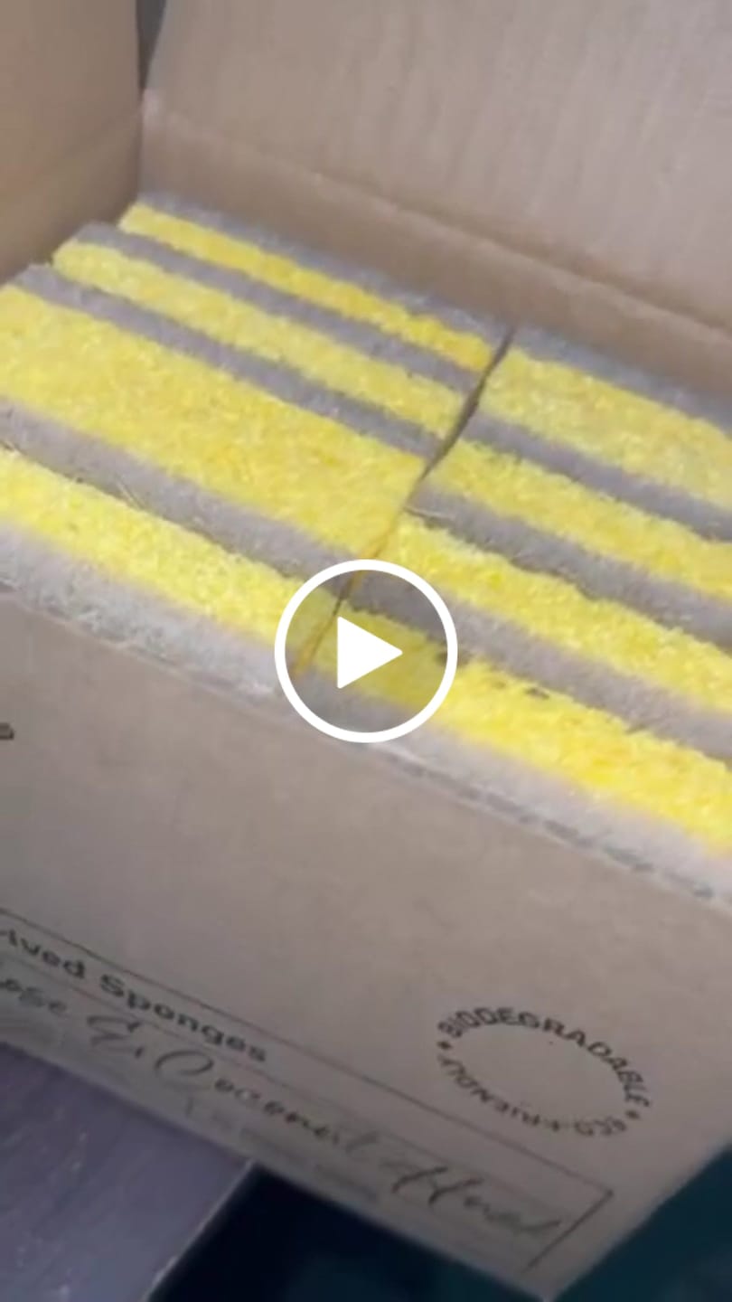 Customer video review of Plant Derived Sponges