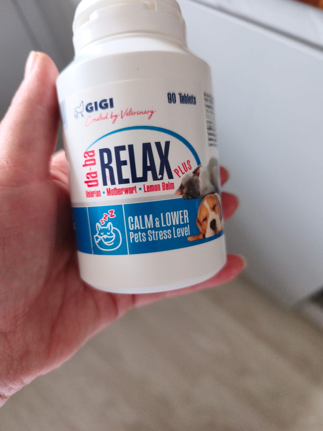 Customer photo review of da-ba RELAX Plus | Cat and Dog Calming Supplement