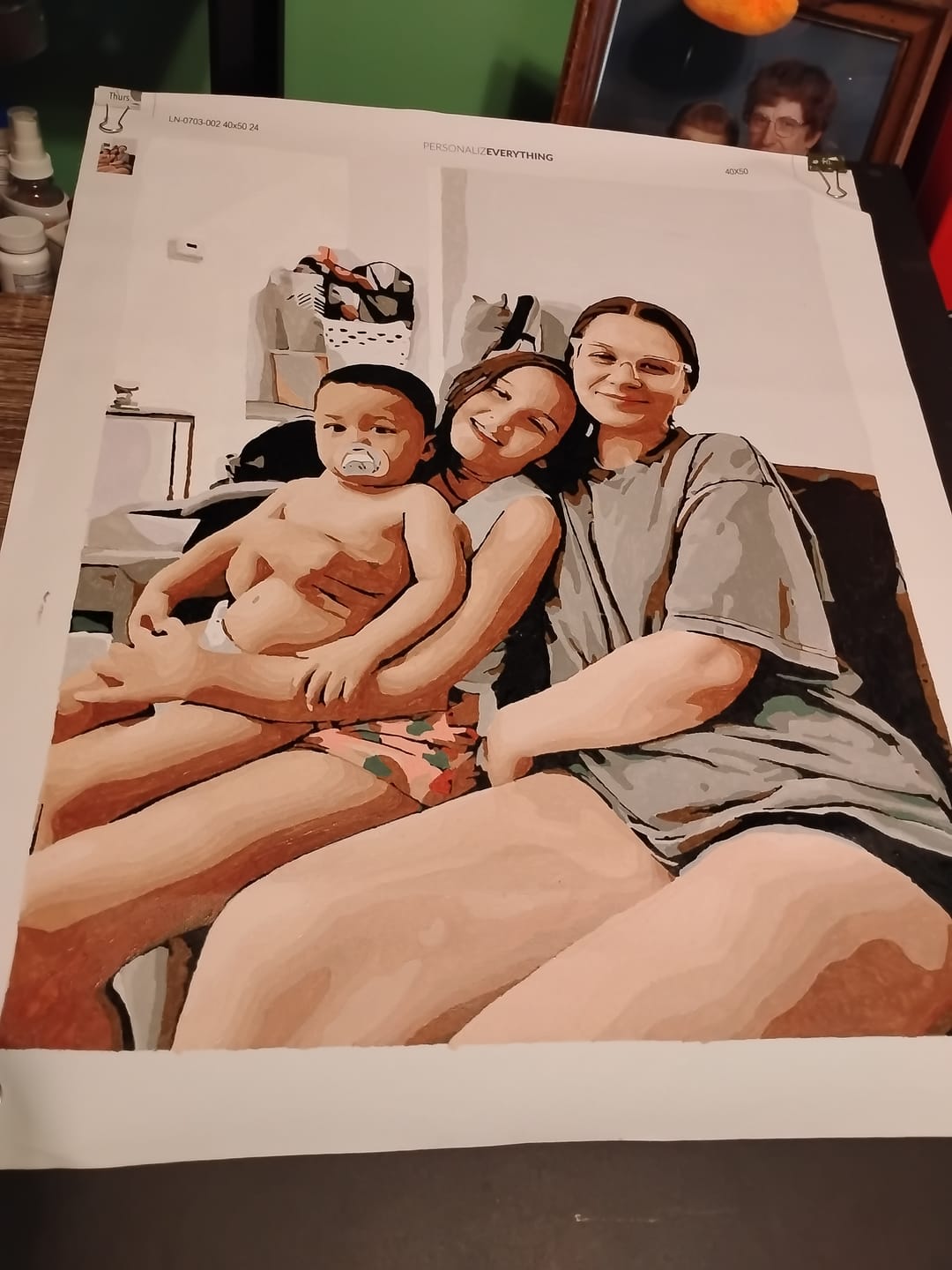 Customer photo review of Custom Paint by Number Kit
