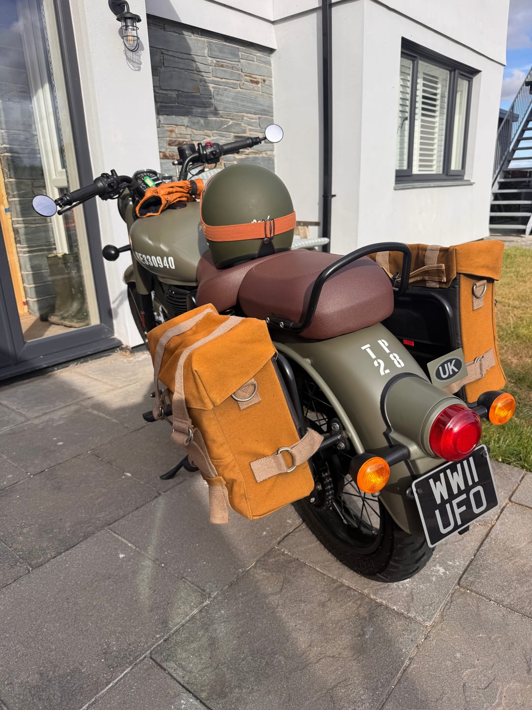 Customer photo review of Classic Acrylic Motorcycle Number Plate - 7 x 5
