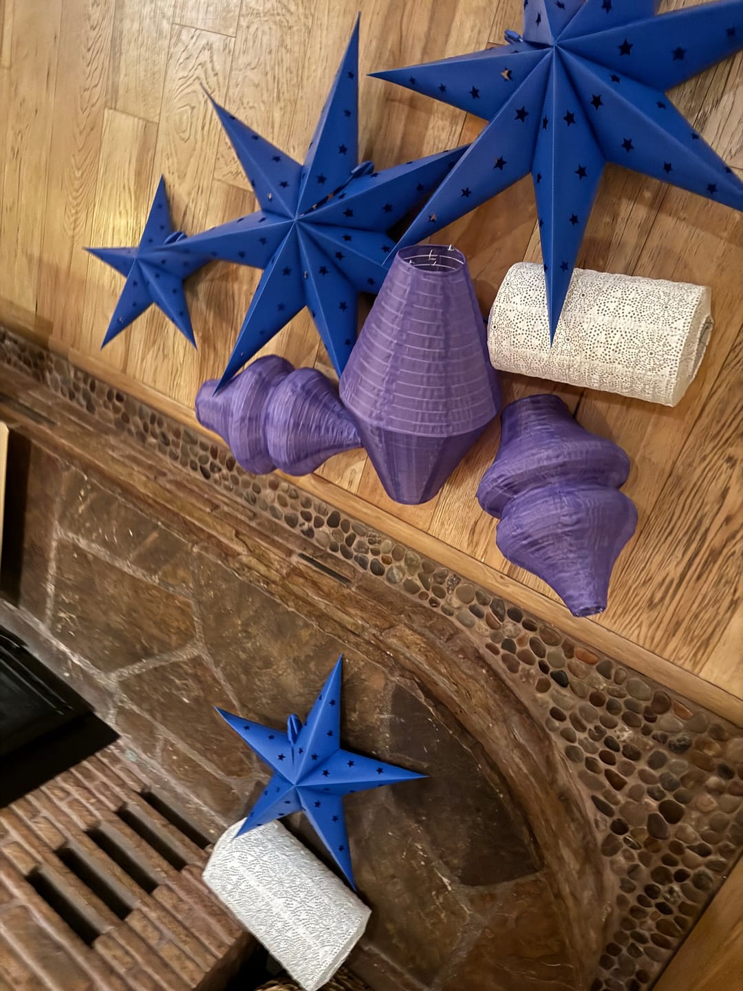 Customer photo review of Purple Diamond Unique Shaped Shimmering Nylon Lantern, 12-inch x 19-inch