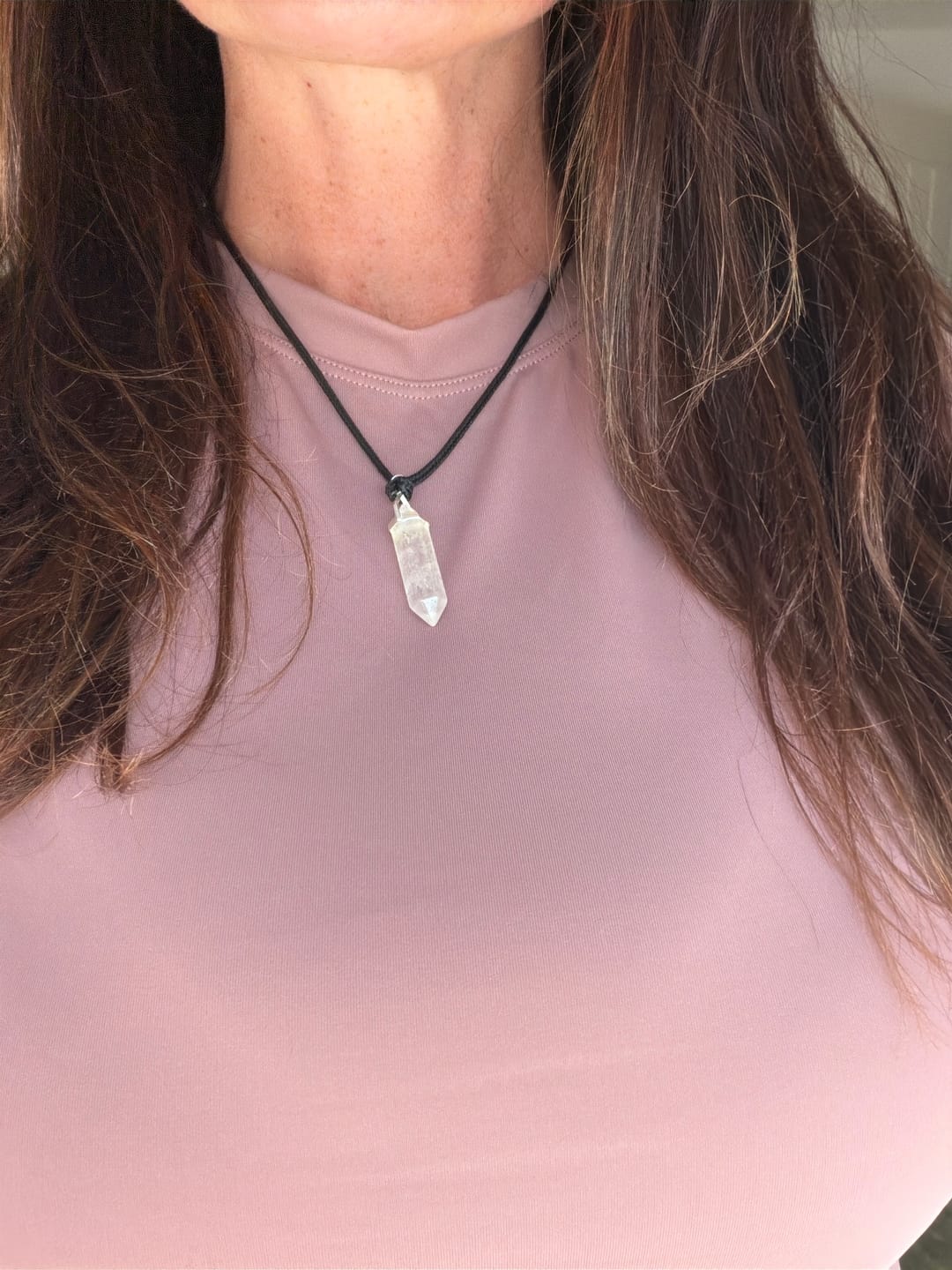 Customer photo review of Positivity pendant - Clear quartz (sterling silver)
