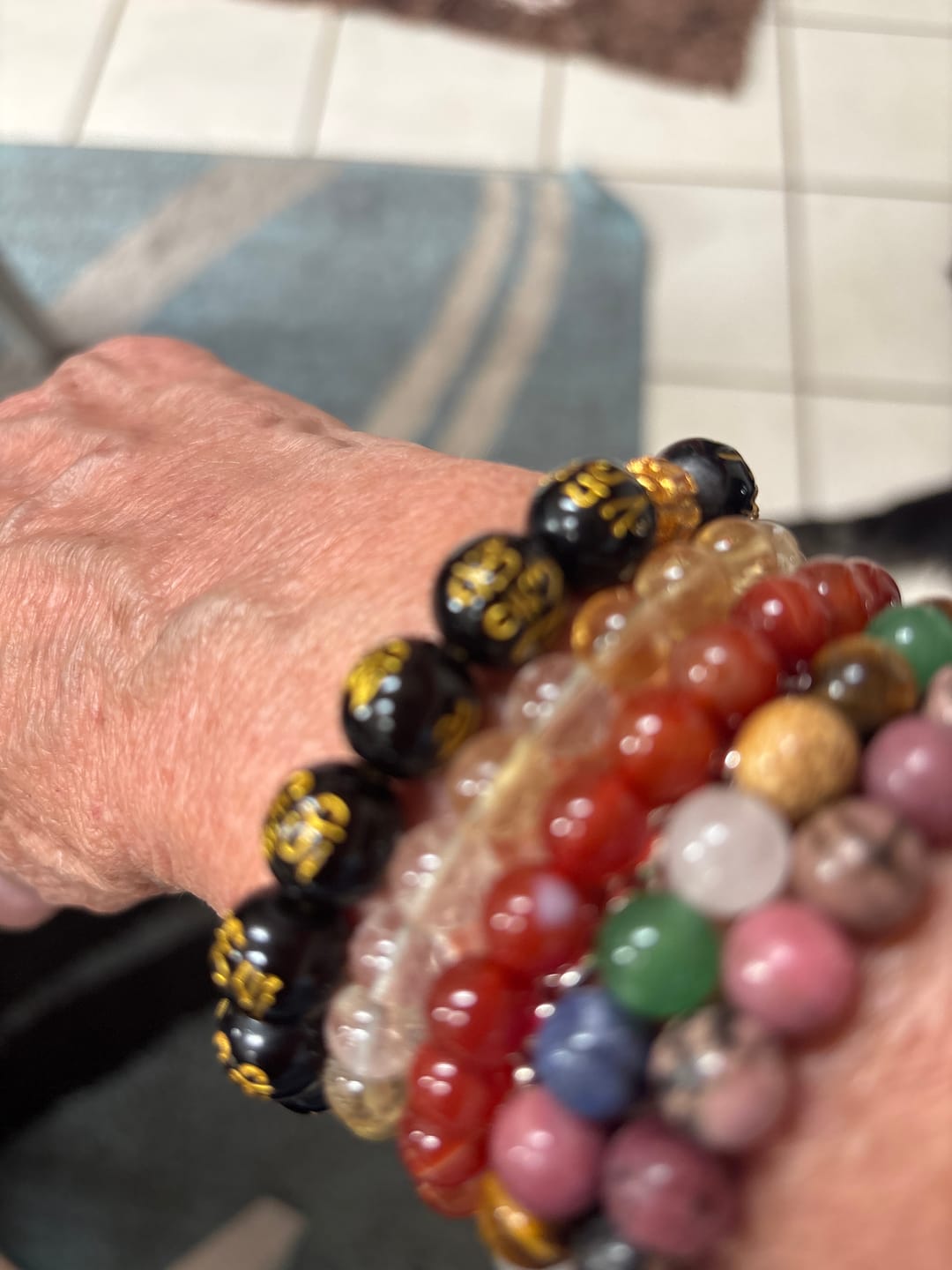Customer photo review of Feng Shui Black Obsidian Wealth Bracelet