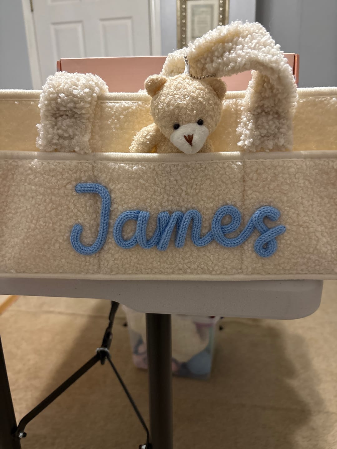 Customer photo review of K&C - Personalized Baby Storage Basket