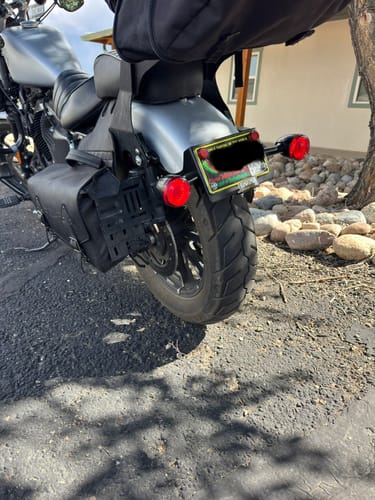 Customer photo review of Viking License Plate and Turn Signal Relocation Kit For Harley Sportster (Side Mount Licence Plate)