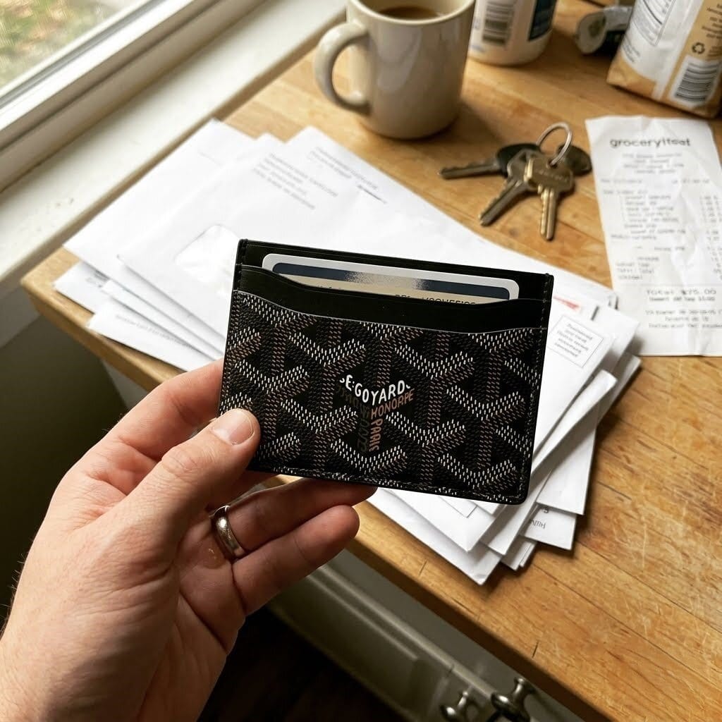 Customer photo review of Élan Slim Wallet