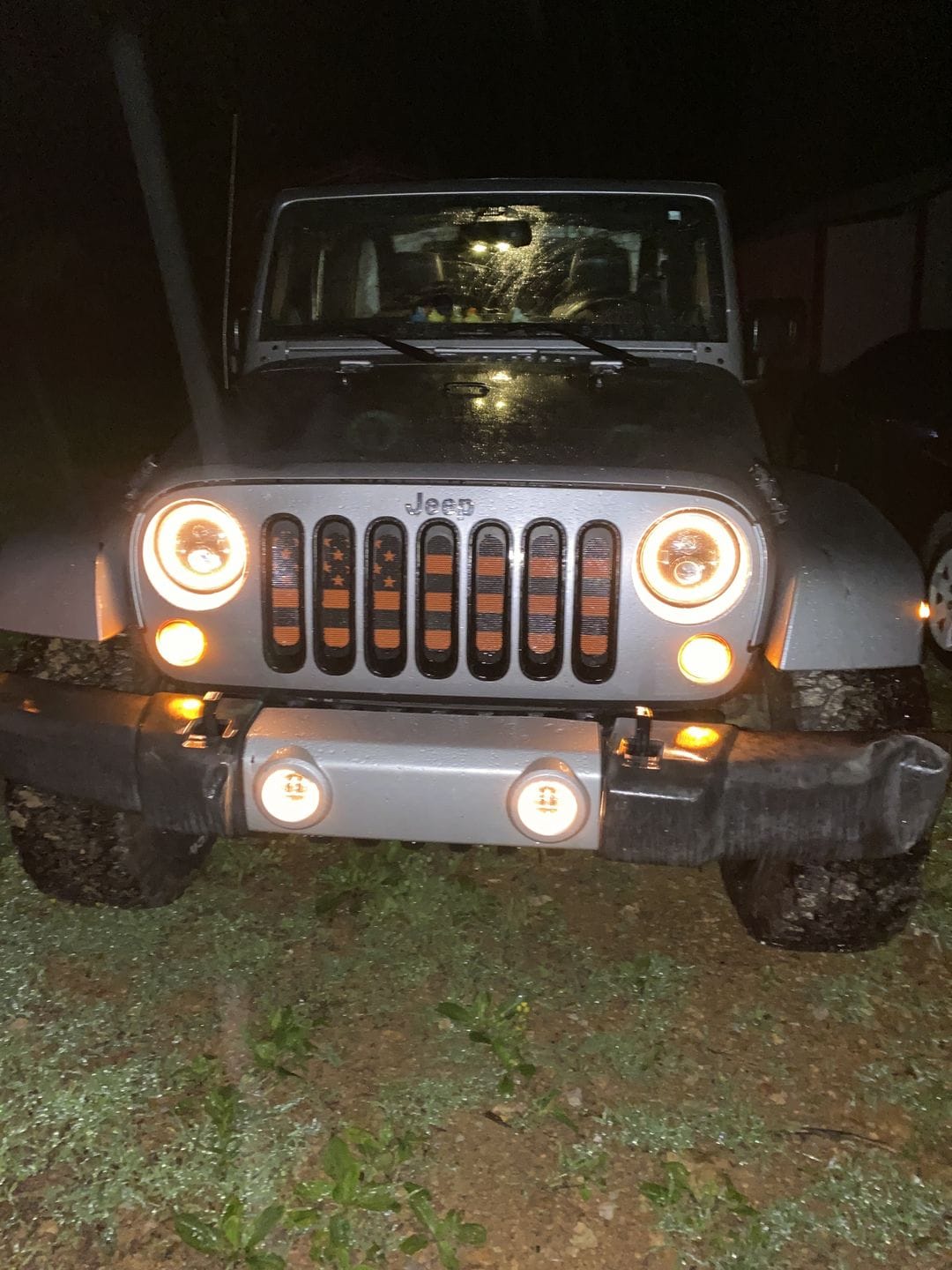 Customer photo review of RGB Halo Headlights & RGB Halo Fog Lights Combo For Jeep Wrangler TJ/ JK (ETA Late August)
