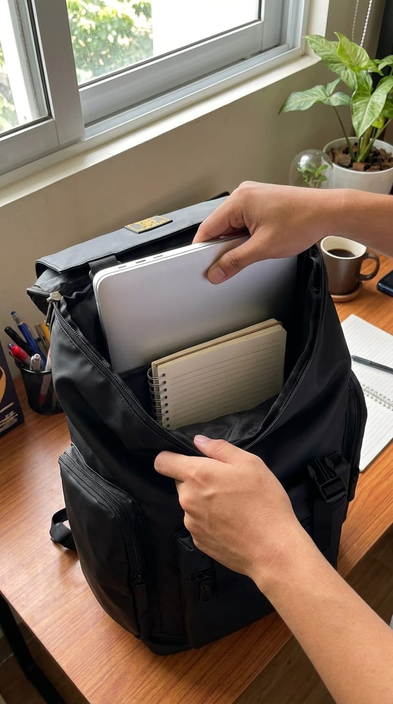 Customer photo review of ZURICH Travel backpack with laptop compartment