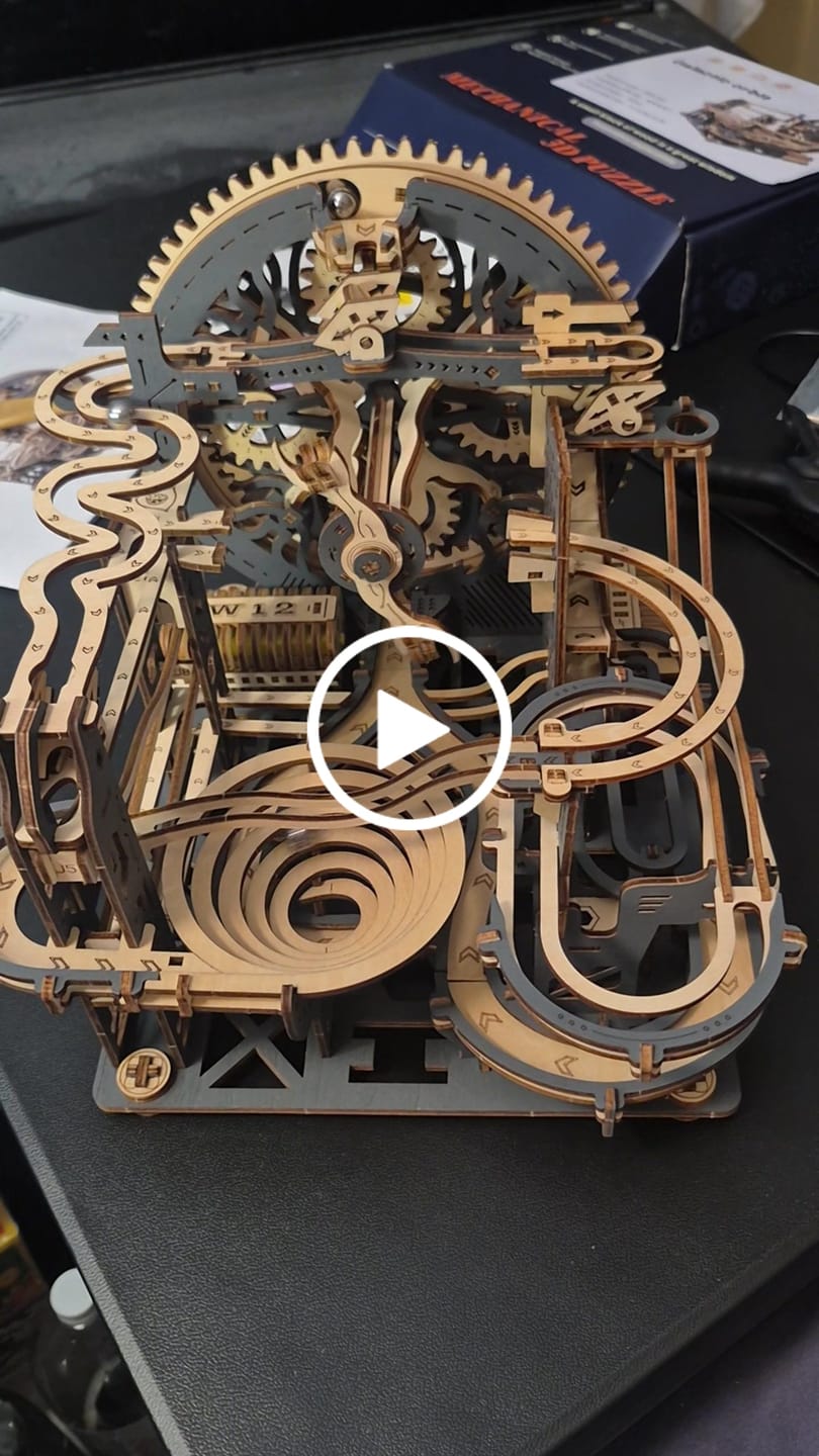 Customer video review of rokrgeek Electric Marble Run 3d wooden puzzle