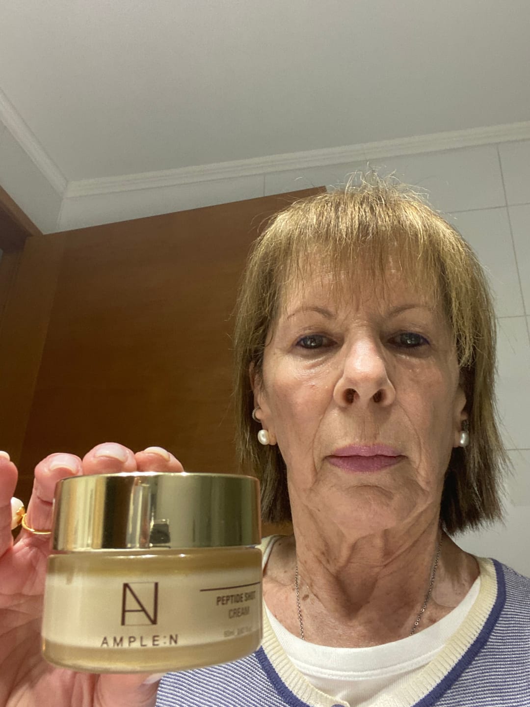 Customer photo review of Crema Facial AMPLEN Reafirmante con Péptidos 60ml