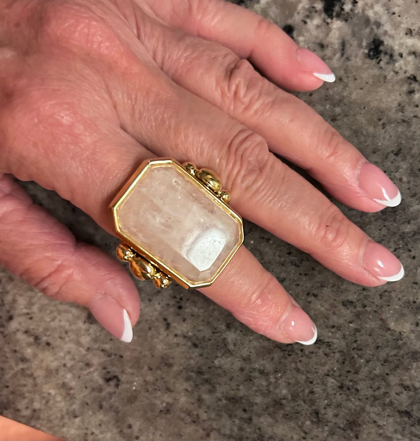 Customer photo review of Marique French Vintage Crystal Ring