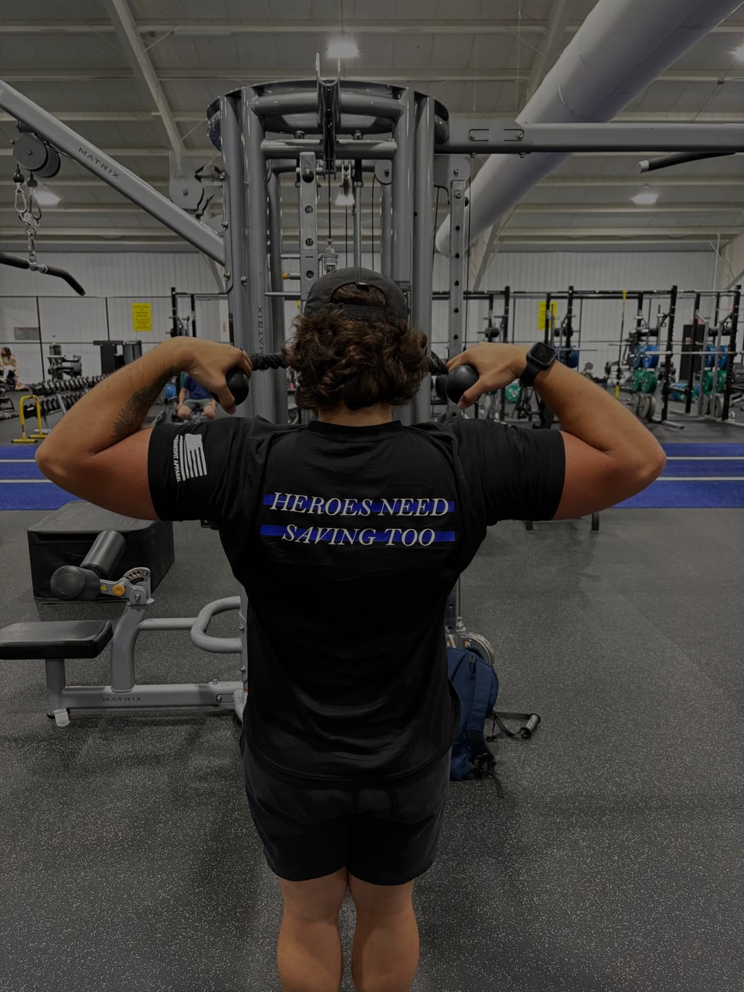 Customer photo review of Stigma-Breaking Unisex Tee - Blue Line