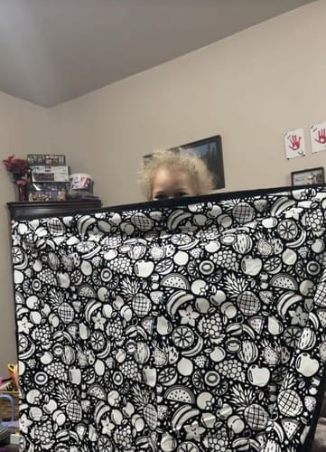 Customer photo review of Custom Blanket - For Adults - DIY Drawing with Markers