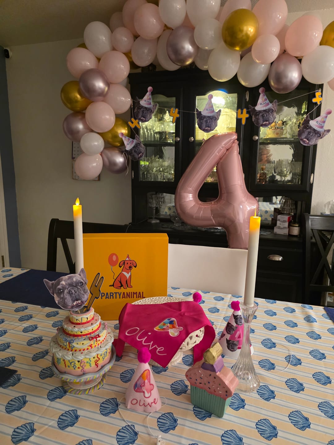 Customer photo review of Lite Personalized Dog Party Pack