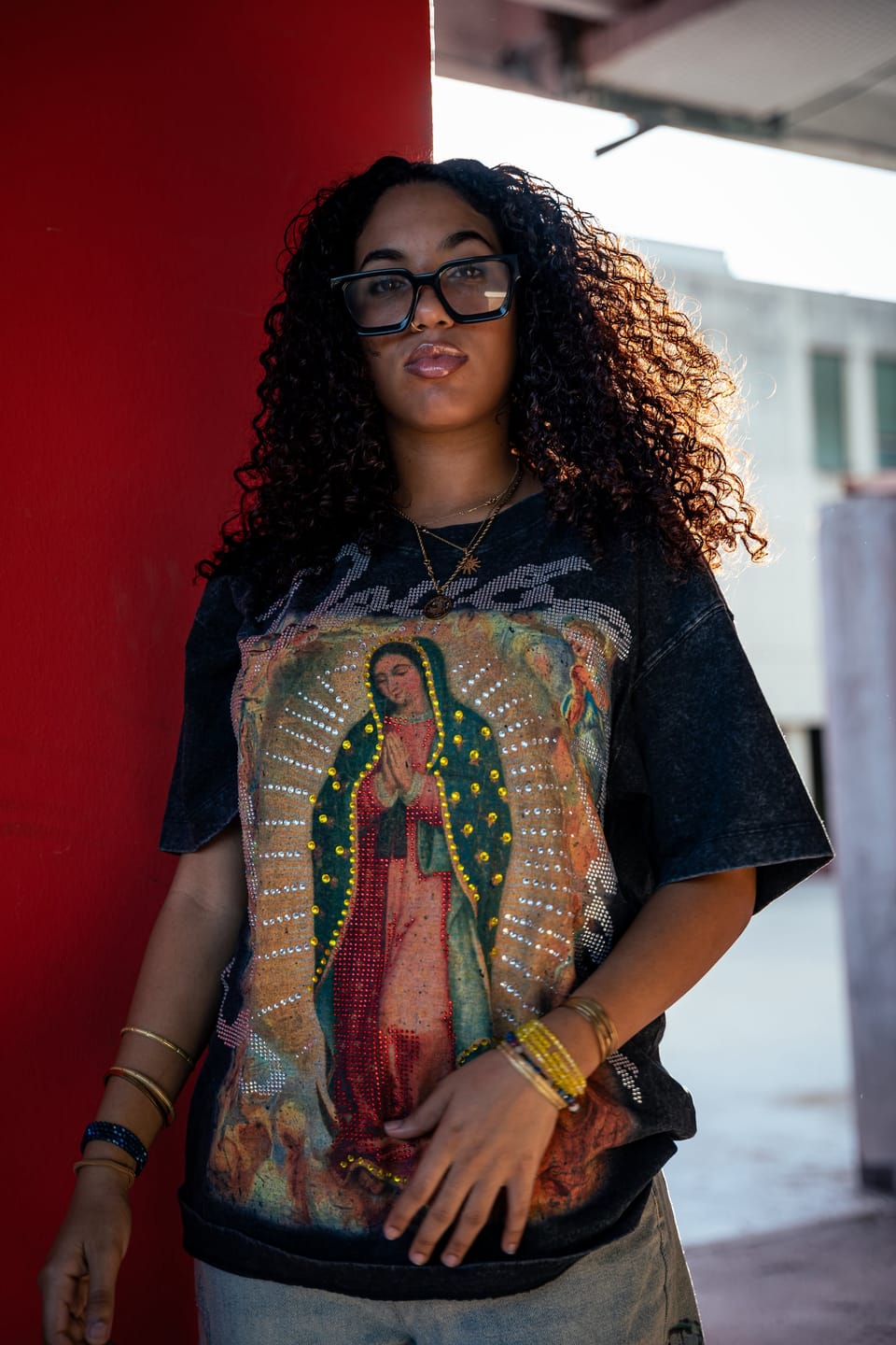 Customer photo review of Vintage Iced-Out Virgin Tee-356T