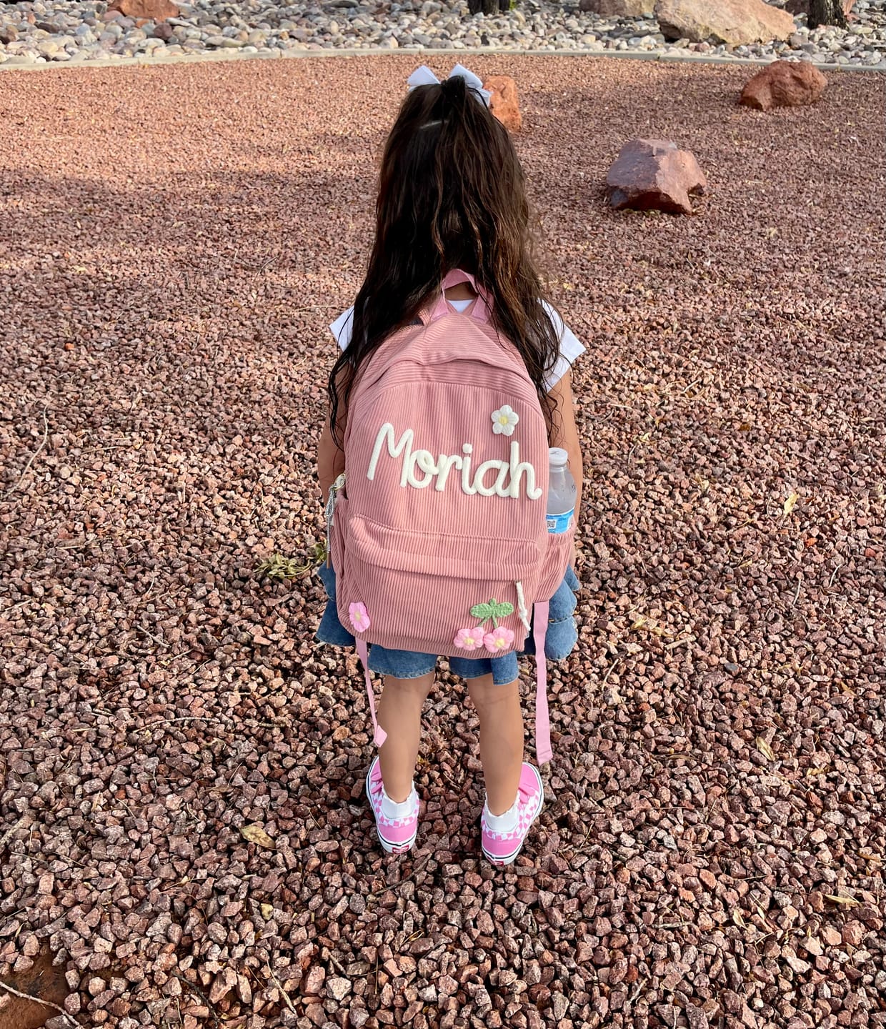 Customer photo review of K&C - Personalized Knitted Backpack